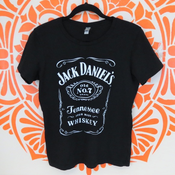 Next Level Apparel Tops - Jack Daniels Whiskey Black Women's T-Shirt S